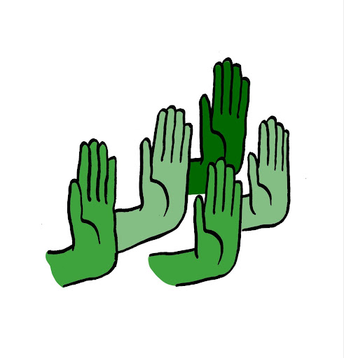Raising hands for the Palestinian people